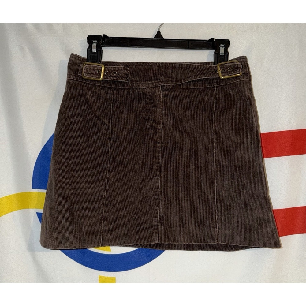 Vintage Karen Robertson Corduroy Mini Skirt Womens 4 Brown